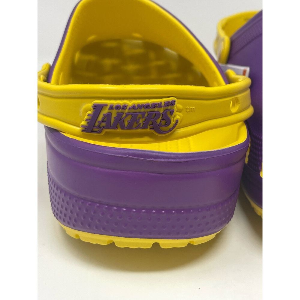 CROCS Los Angeles LA Lakers Classic Clogs NEW Men's Size 10 / Women's Size 12 - Picture 8 of 12